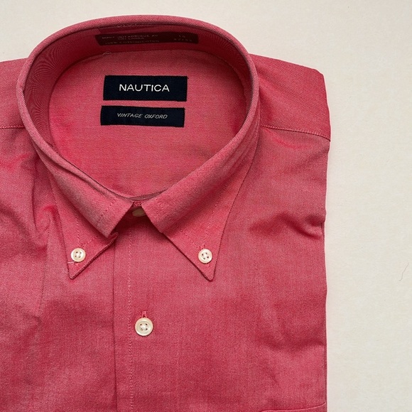 NWT Men’s Size 15 32/33 Nautica Vintage Oxford Button Collar Button Down Shirt - Picture 1 of 5